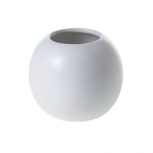 White Round Ceramic Bud Vase 3.5”