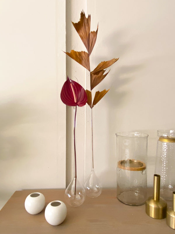 Long Neck Glass Vase 21.75”